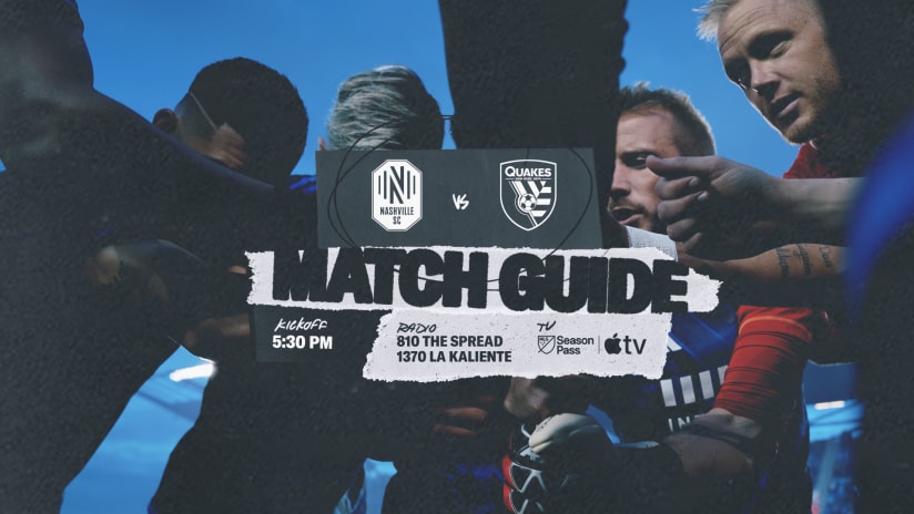 HOW TO WATCH: SJ at Nashville SC
