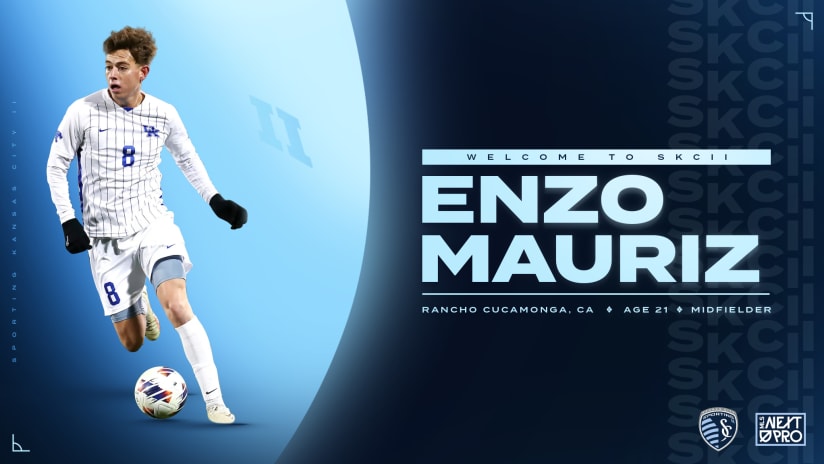 Sporting KC II signs Academy product and college standout Enzo Mauriz