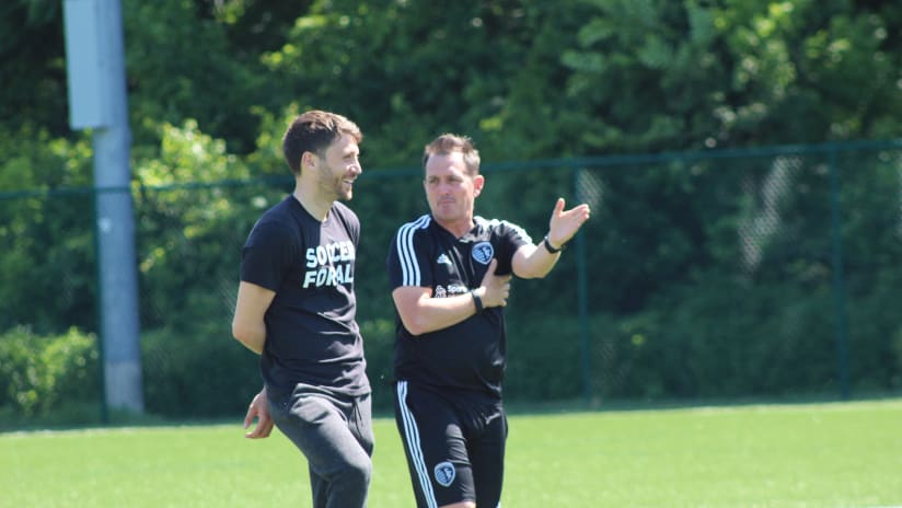 Jon Parry and Ilie Sanchez - Sporting KC Academy training