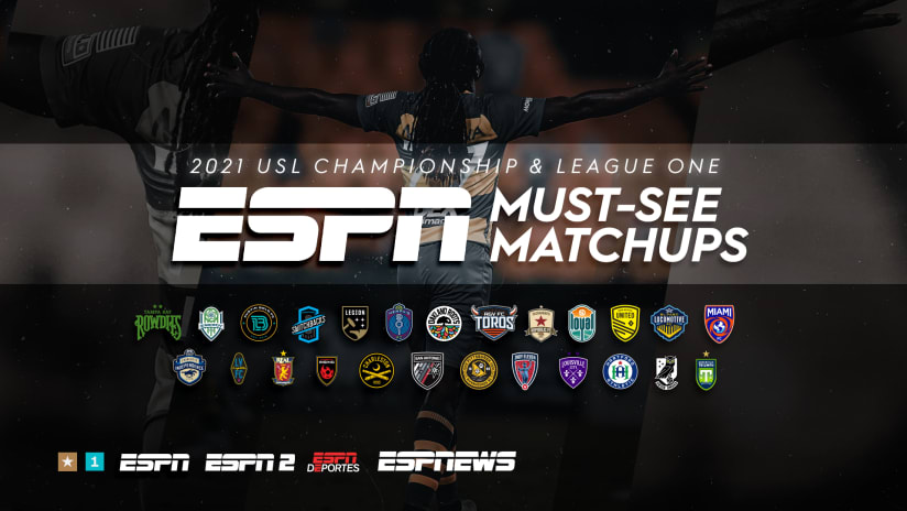 USL Championship - 2021 national TV matches