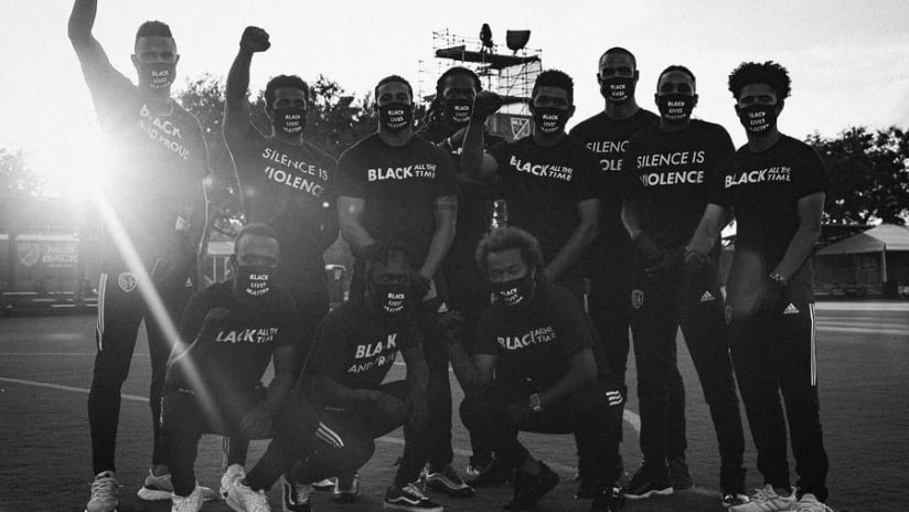 Sporting KC Players - Black Lives Matter Photo