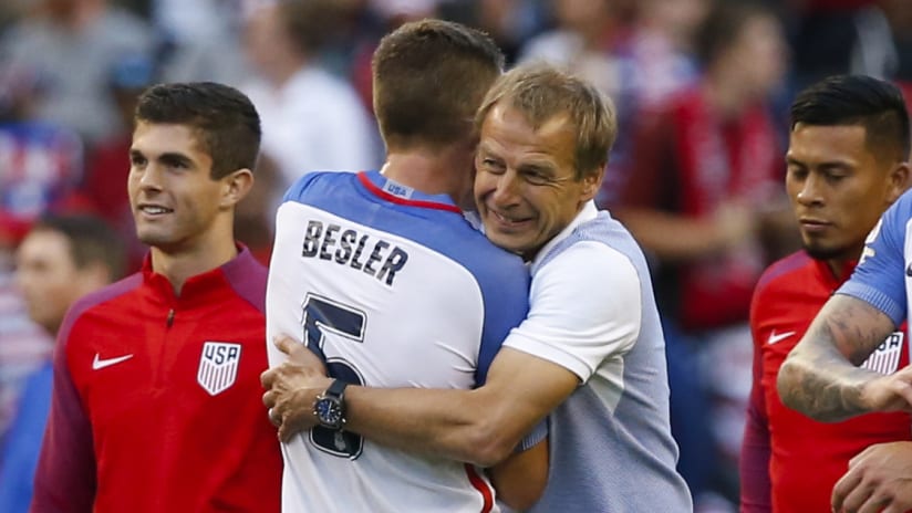 Matt Besler and Jurgen Klinsmann - U.S. MNT vs. Ecuador - June 20, 2016