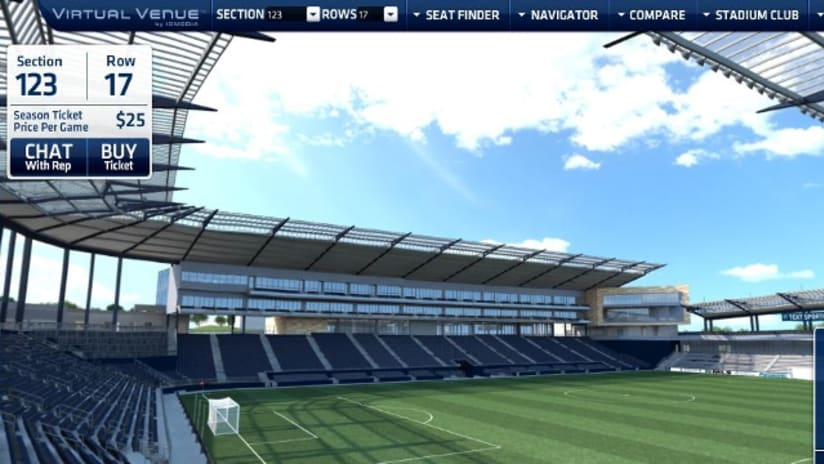 Use the Virtual Venue to tour the inside of KC Soccer Stadium