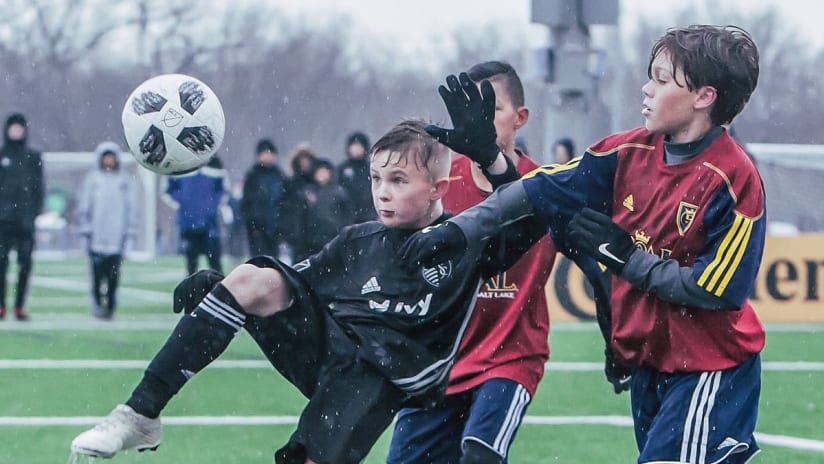 Sporting KC U-12 action shot at Patterson Cup - March 30, 2019