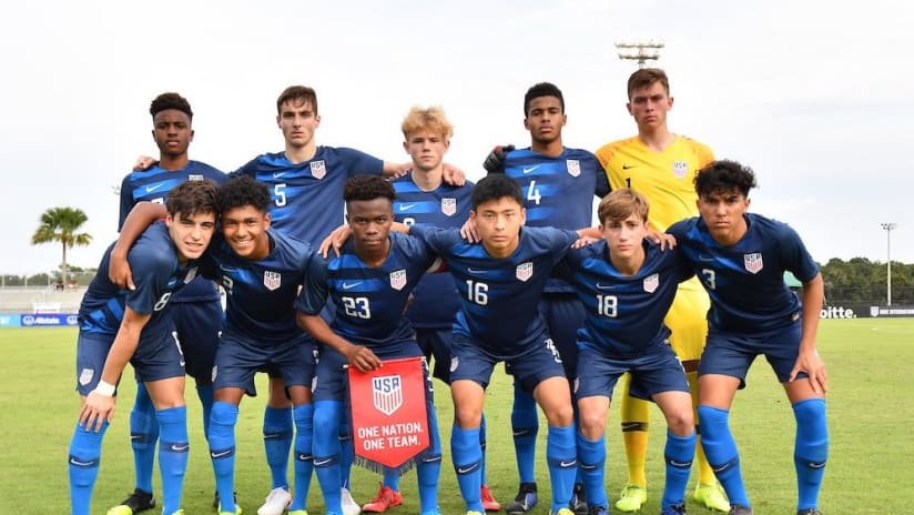 United States U-16 Boys' National Team starting XI - Tyler Freeman - Nov. 14, 2019