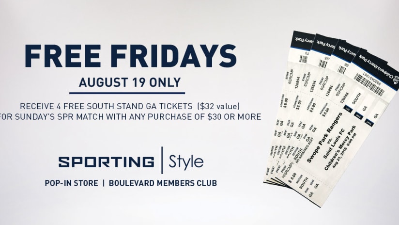 Sporting Style Offer - August 19, 2016 - Swope Park Rangers tickets