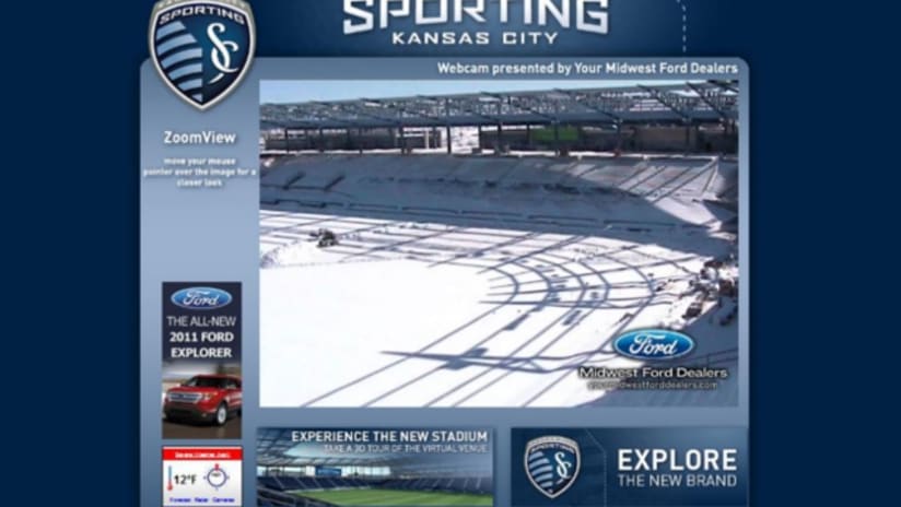 The KC Soccer Stadium webcam is presented by Your Midwest Ford Dealers.