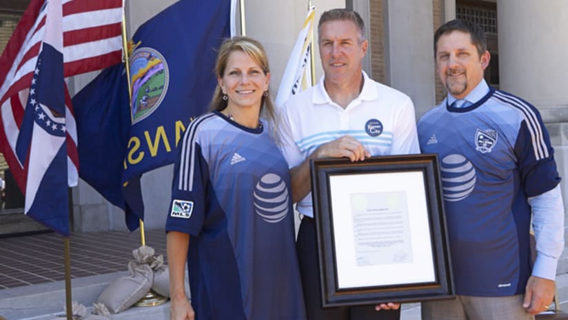 Mayor Holland with Peter Vermes