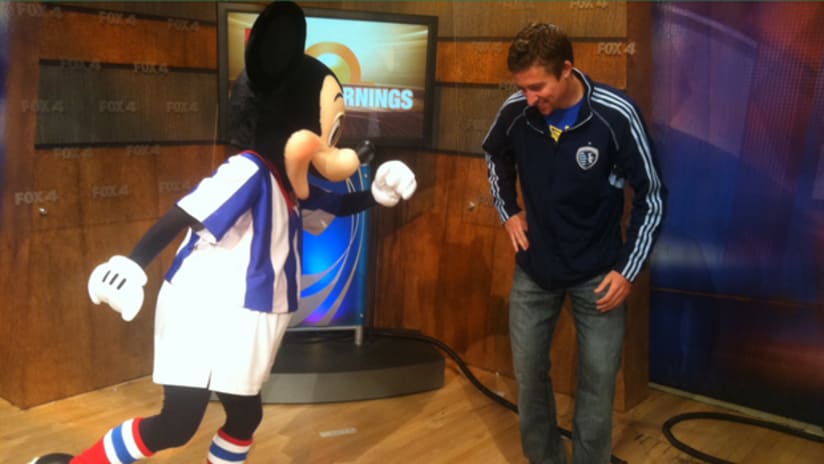 Matt Besler with Mickey Mouse