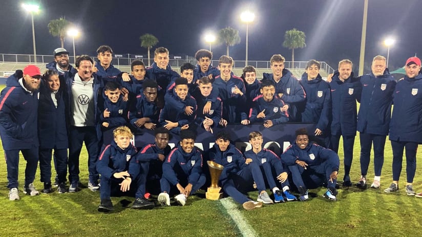 United States U-16 Boys' National Team trophy photo - Tyler Freeman - Nov. 18, 2019