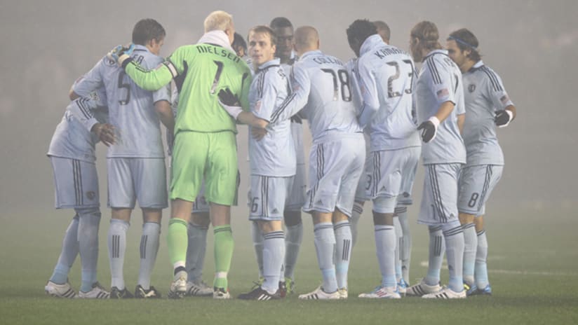 Huddle in Eastern Conference Semifinal