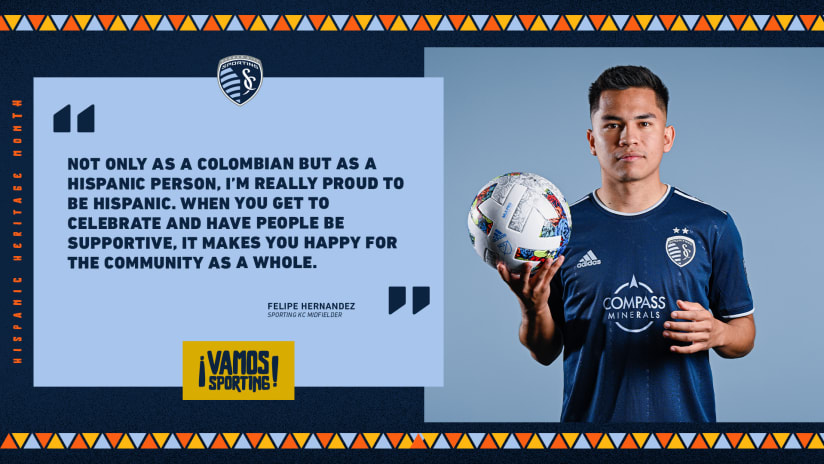 Sporting KC midfielder Felipe Hernandez speaks on his Colombian heritage in honor of Hispanic Heritage Month