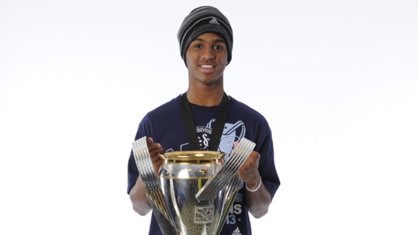 Erik Palmer-Brown MLS Cup Trophy