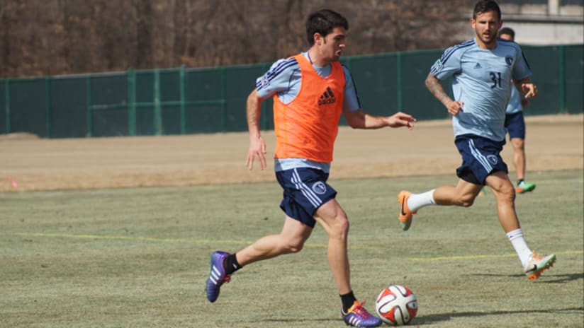 Antonio Rodriguez Dovale at Sporting KC training
