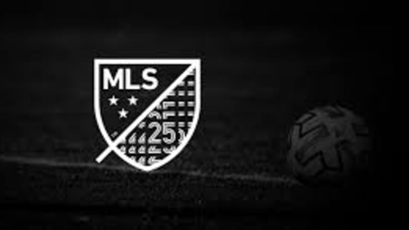 MLS 25th Anniversary Logo - black background