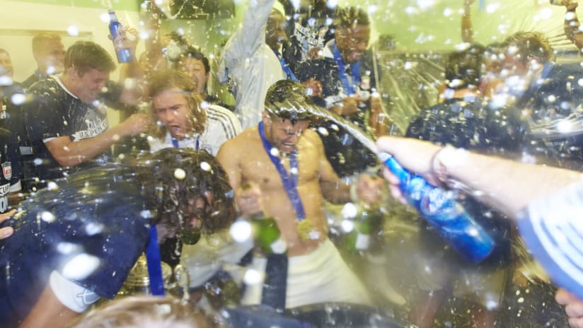 2015 Open Cup Champagne Celebration