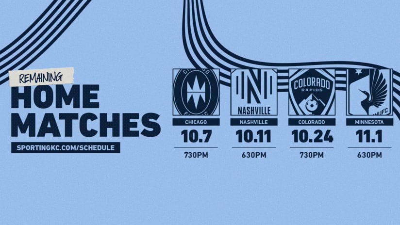 Sporting KC - Single-game tickets for final four home matches of 2020 season