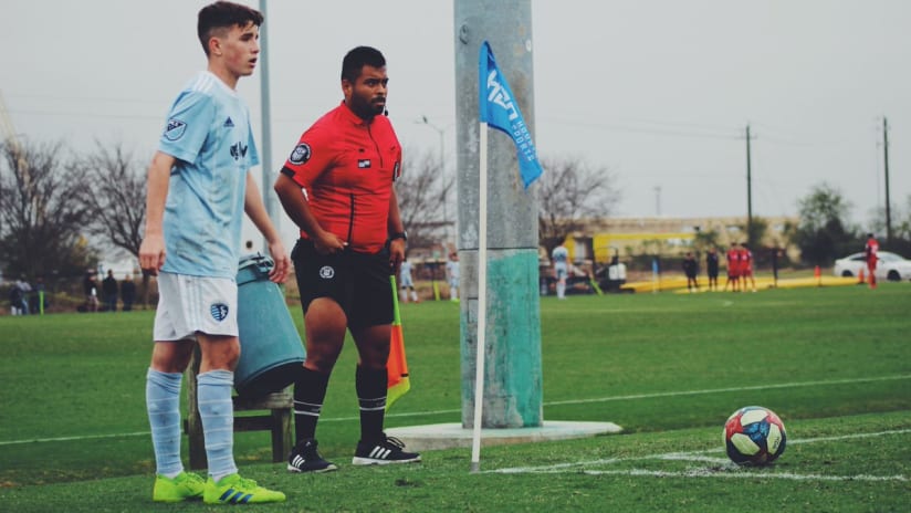 Sporting KC U-17 corner kick - 2019 Generation adidas Cup