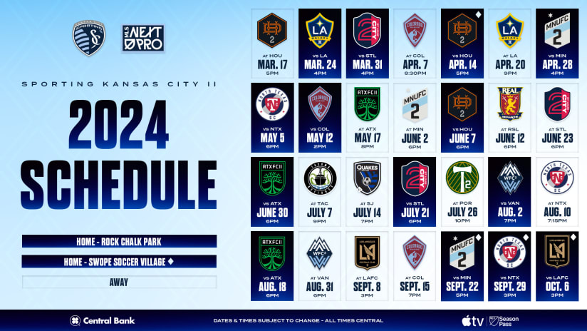 Sporting KC II and MLS NEXT Pro release 2024 regular season schedule 