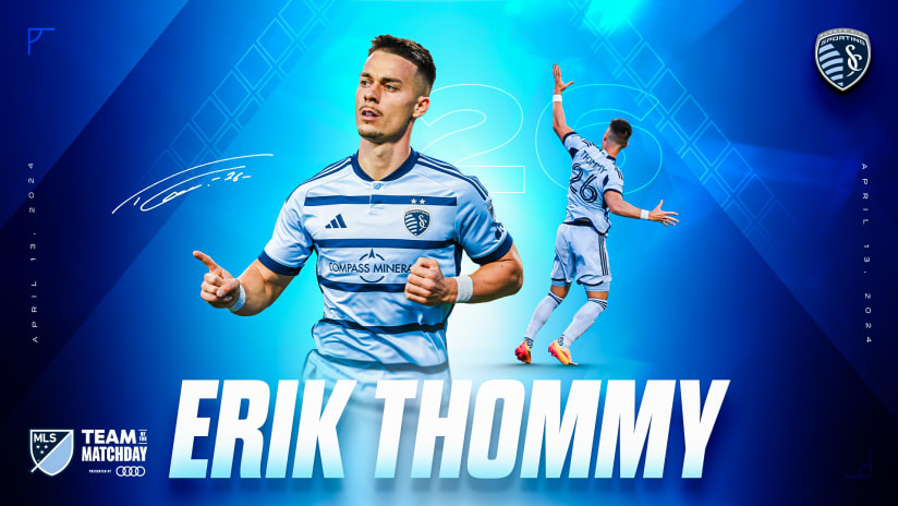 Sporting KC midfielder Erik Thommy selected to MLS Team of the Matchday presented by Audi 