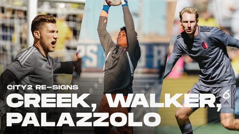 St Louis CITY2 Re-signs Michael Creek, Eric Walker and AJ Palazzolo 