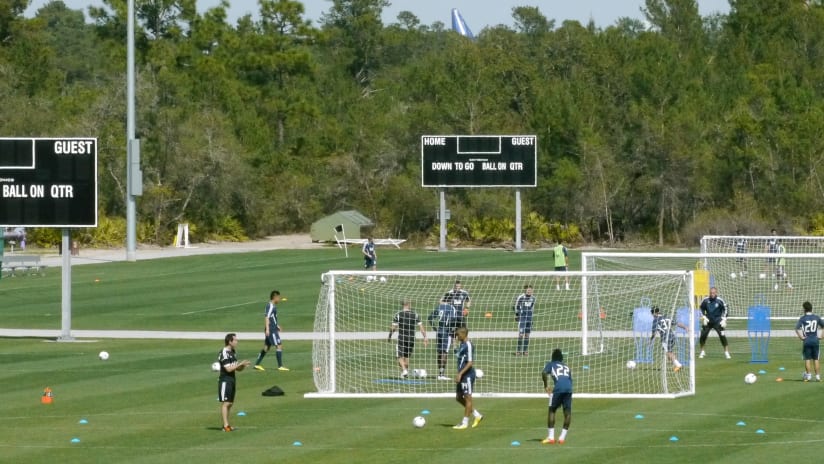 'Caps first training session at Disney