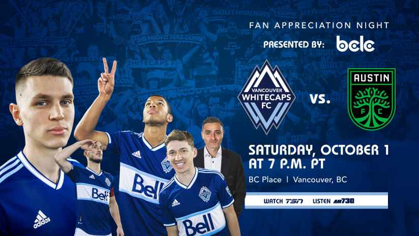 Preview: 'Caps host Austin FC in final regular season home match of 2022 at BC Place