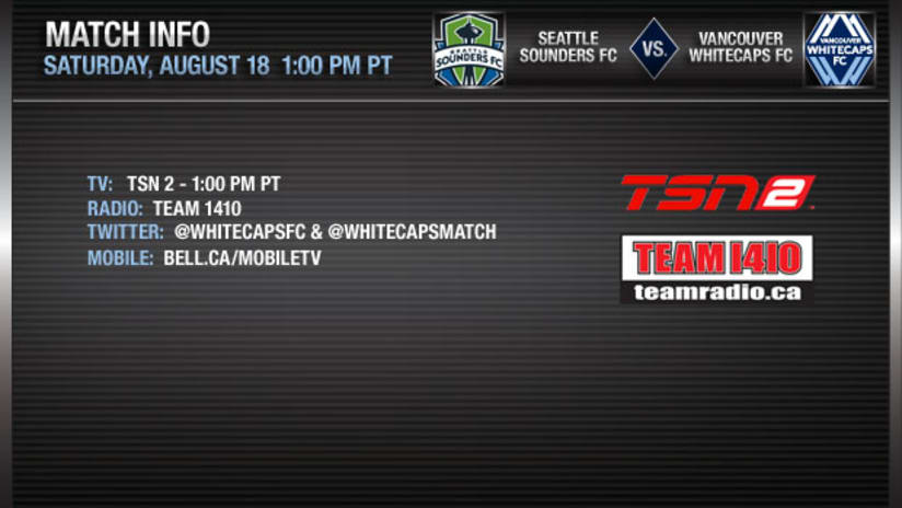 Match Information - Seattle Sounders FC vs Vancouver Whitecaps FC