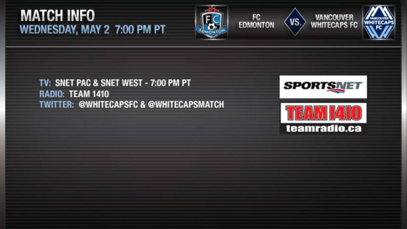 Match information: FC Edmonton vs. Whitecaps FC