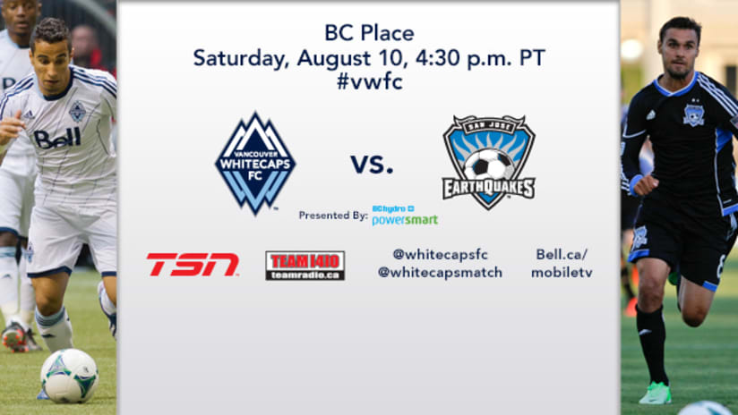 Match info: Vancouver Whitecaps FC vs. San Jose Earthquakes