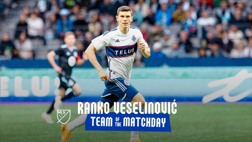 Ranko Veselinović named to MLS Team of the Matchday for Matchday 17