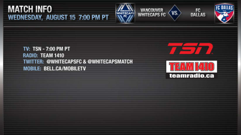 Match Information - Vancouver Whitecaps FC vs FC Dallas