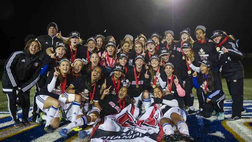 UBC women's soccer - 2015 CIS champions