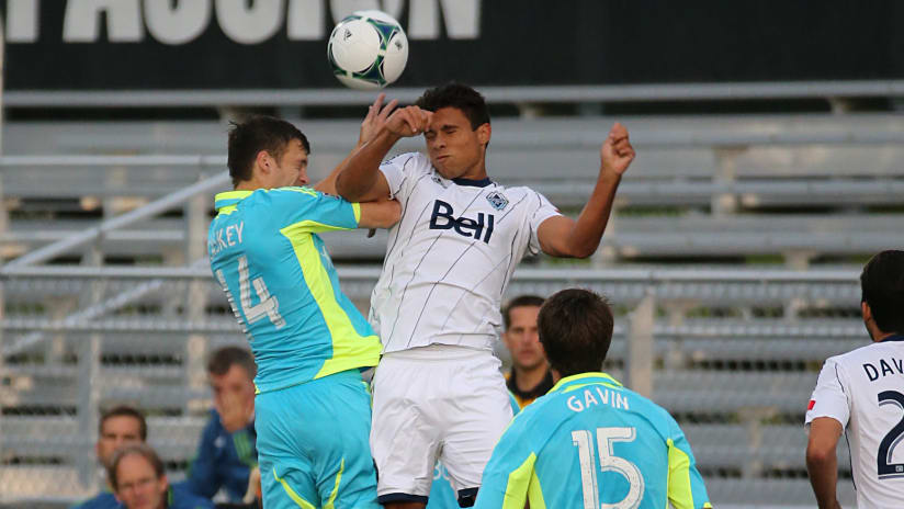 Kianz Froese in Reserve action against Seattle Sounders FC