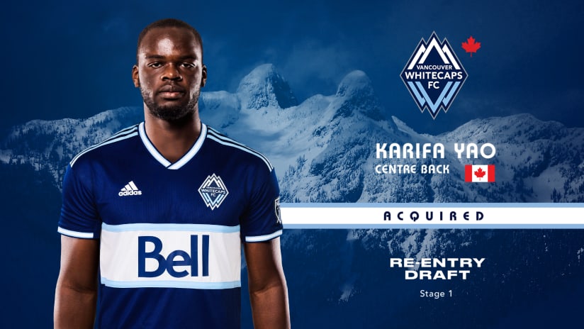 Whitecaps FC select former CF Montréal centre back Karifa Yao in Stage 1 of MLS Re-Entry Draft
