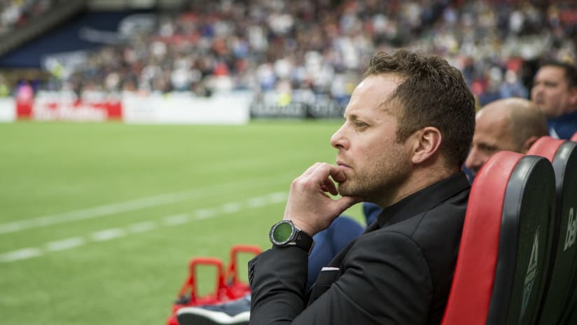 Marc Dos Santos - on bench, in thought
