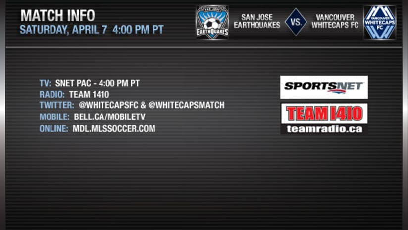 San Jose Earthquakes vs. Vancouver Whitecaps FC