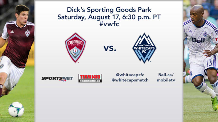 Match info: Colorado Rapids vs. Vancouver Whitecaps FC