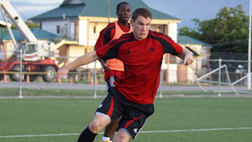 Whitecaps FC midfielder Ethan Gage with Canada