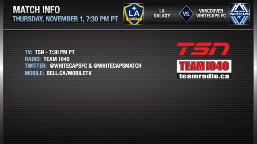 Playoff Match Information - LA Galaxy v Vancouver Whitecaps FC