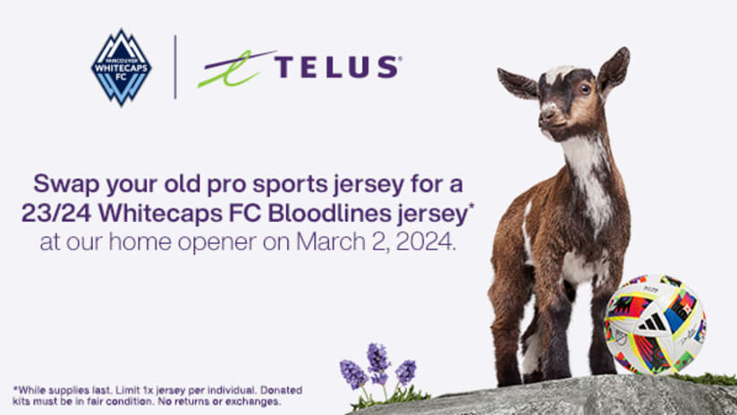 TELUS to host Whitecaps FC Home Opener Jersey Swap for first 500 fans