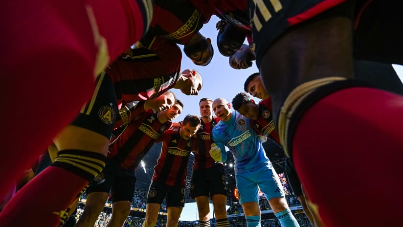 Atlanta United huddle