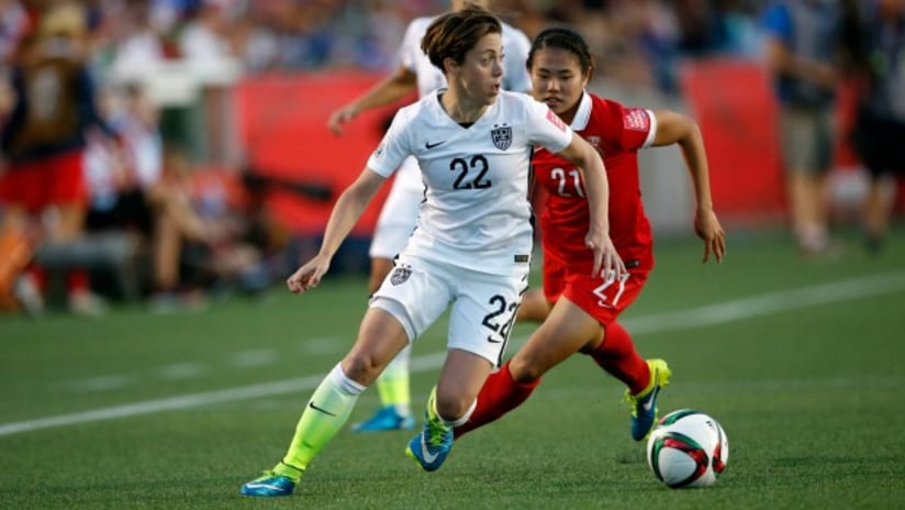 Meghan Klingenberg (USWNT) in action against China, 2015 Women's World Cup