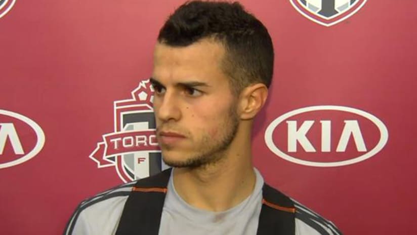 Giovinco after his first training session with Toronto FC