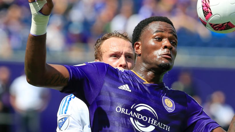 Cyle Larin - Orlando City - Pressure by Montreal, close up