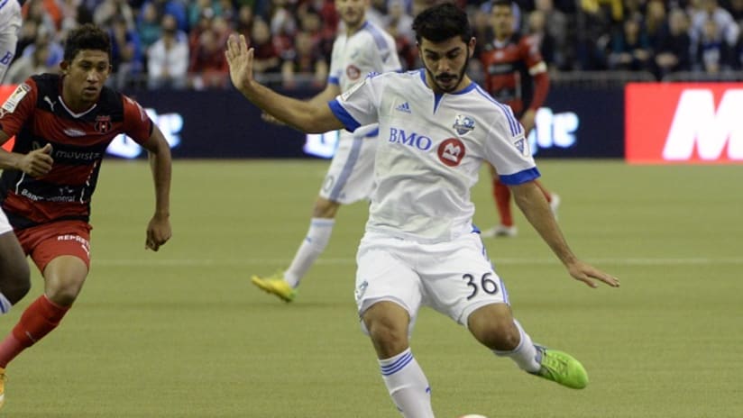 Montreal Impact's Victor Cabrera vs. Alajuelense in CONCACAF Champions League