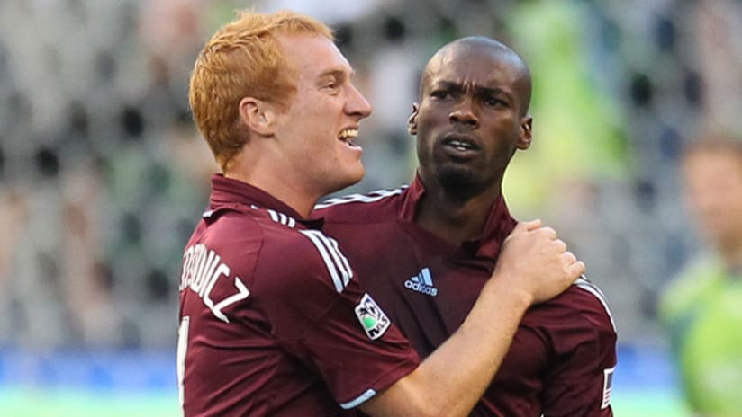 Jeff Larentowicz (left) says any pressure on Colorado this season will come from within.