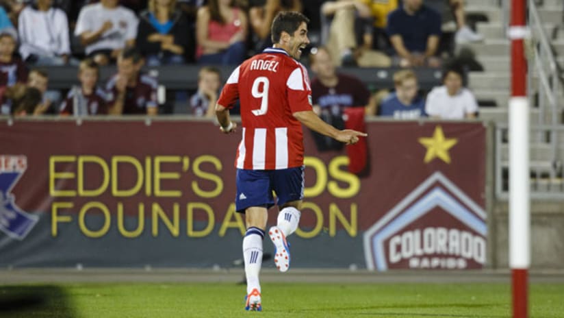 Juan Pablo Angel scores against Colorado