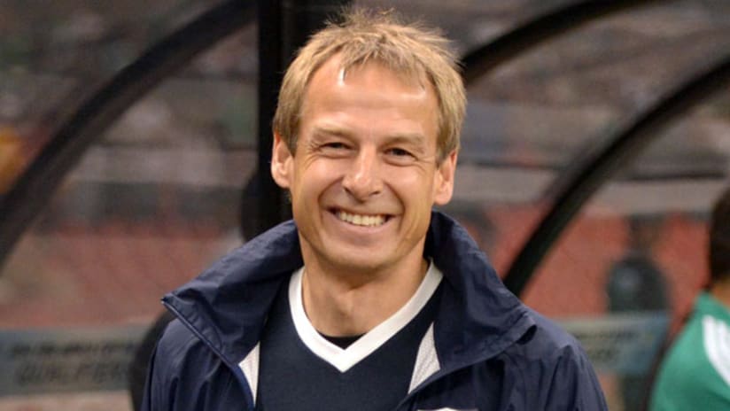 Jurgen Klinsmann is all smiles after the US drew Mexico