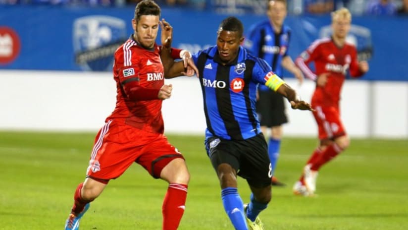Patrice Bernier (Montreal Impact) in action against Toronto FC